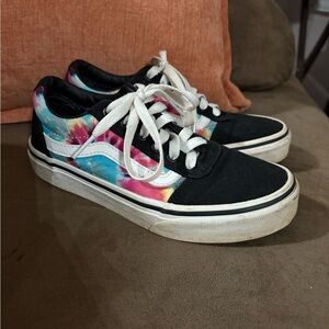 Vans Kids Black and Tie-Dye Sneakers